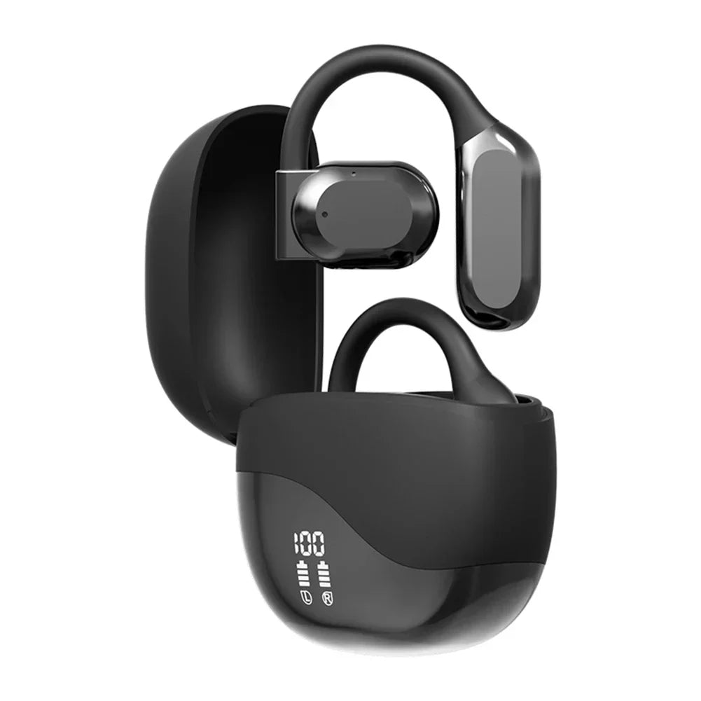 Real Time AI Translator Earbuds Bluetooth-Compatible 5.4 Noise Cancelling Smart Voice Translator Ear Hook Translation Earphones